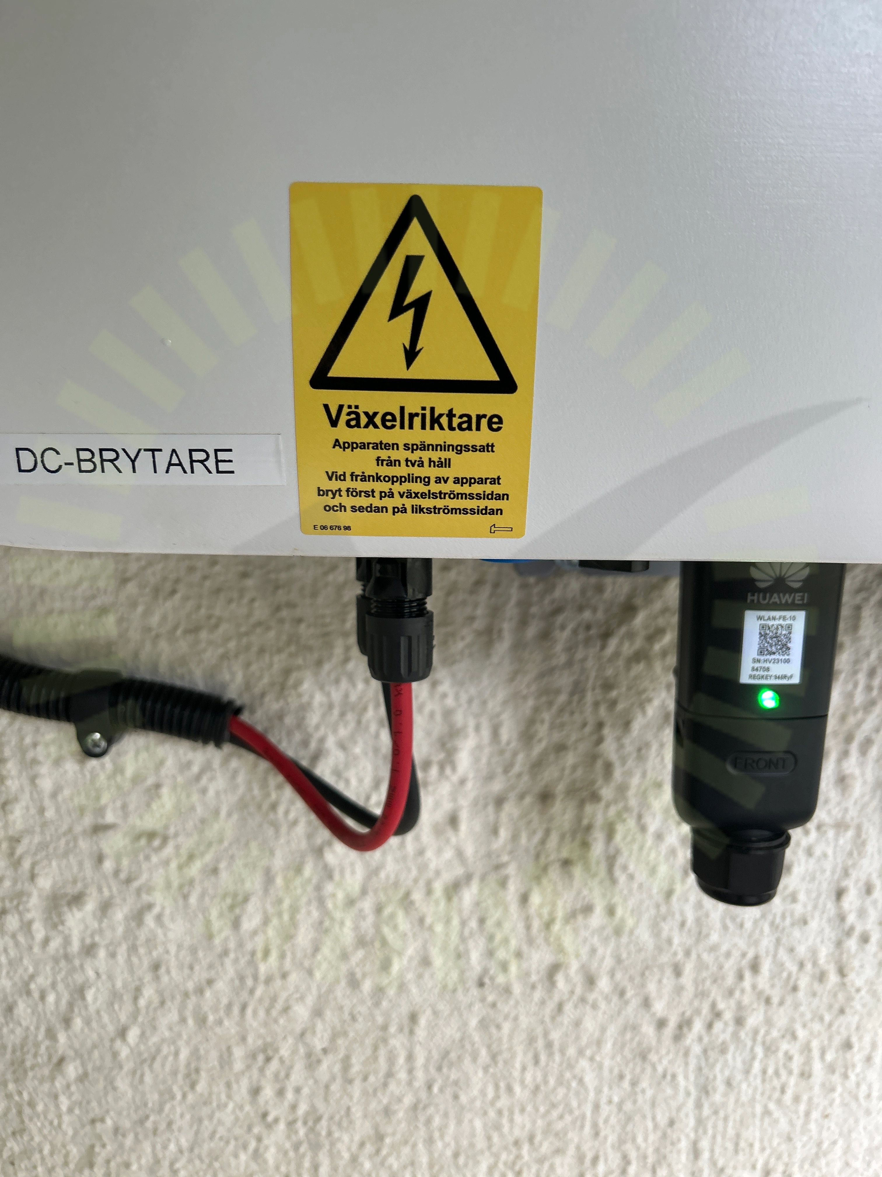 Varning för likspänning
