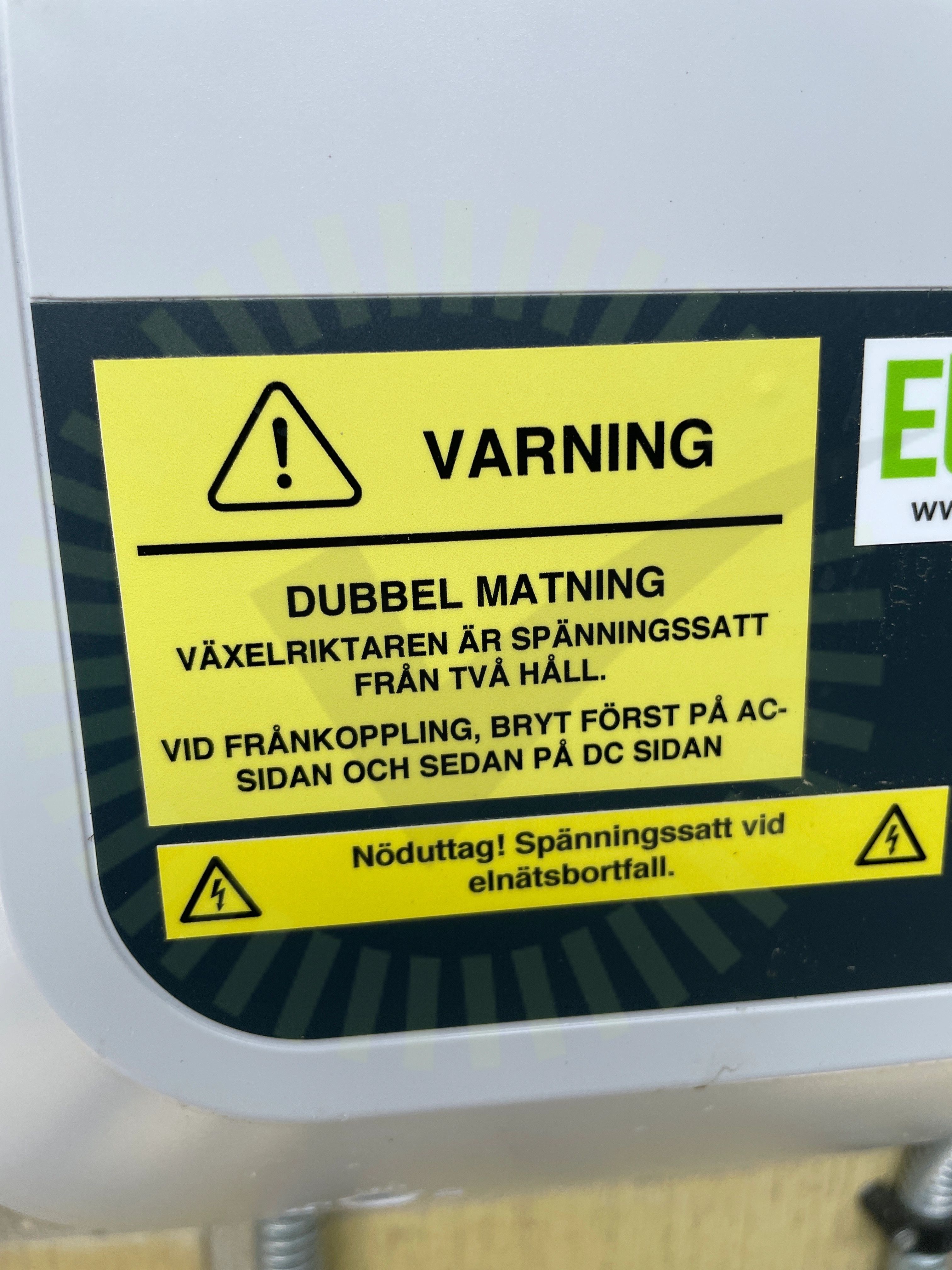 Missvisande varselmärkning