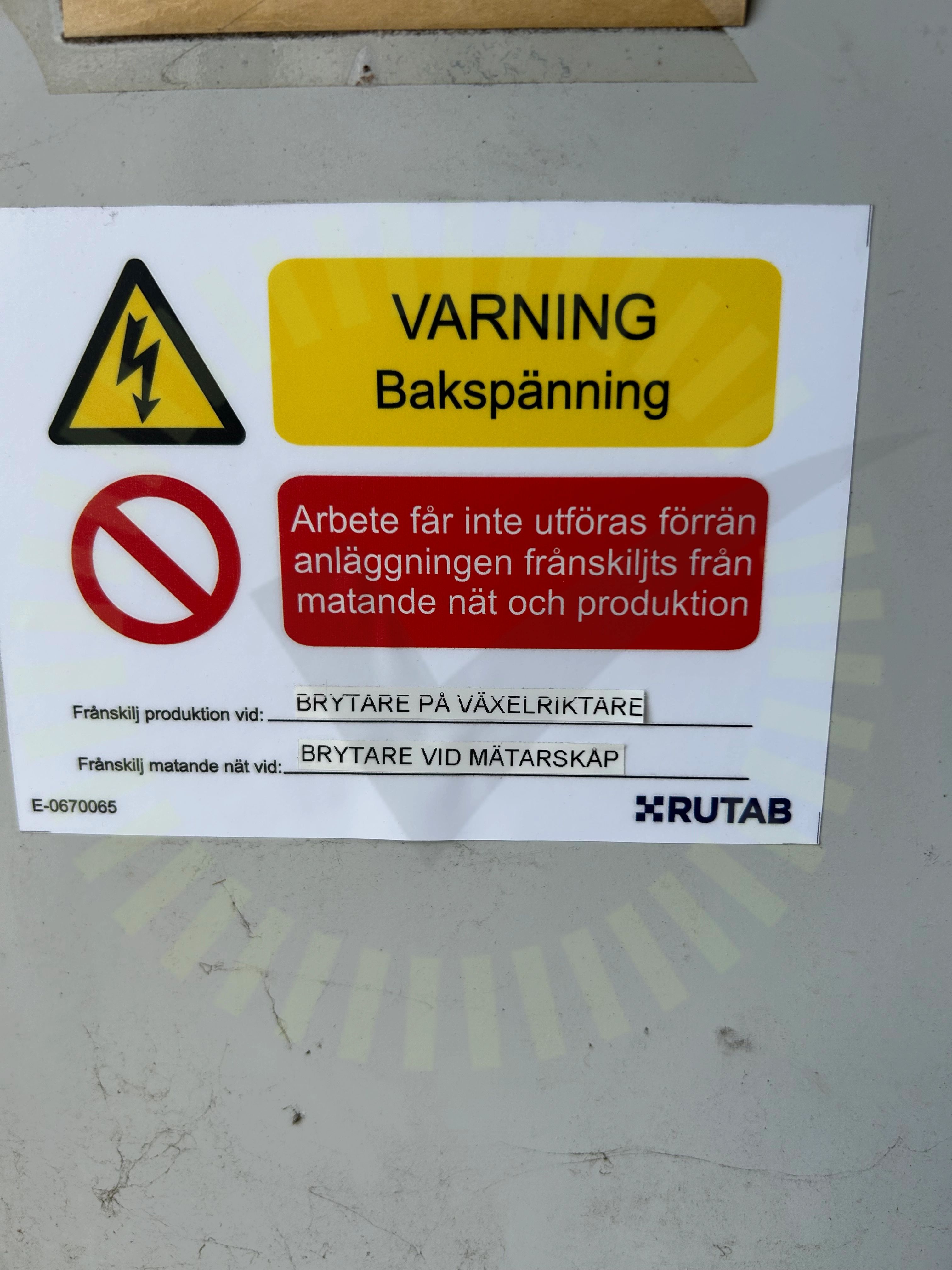 Missvisande varselmärkning