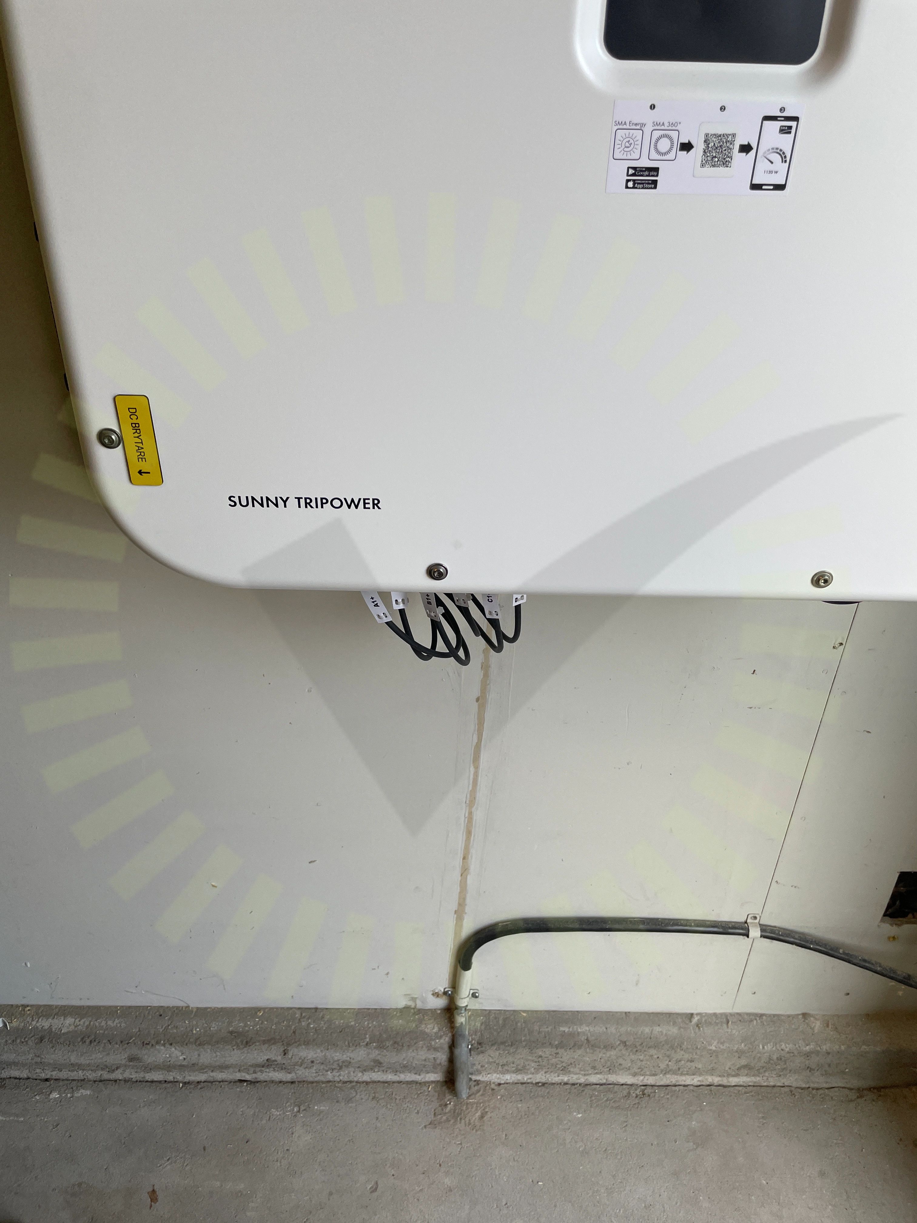 Varning för likspänning