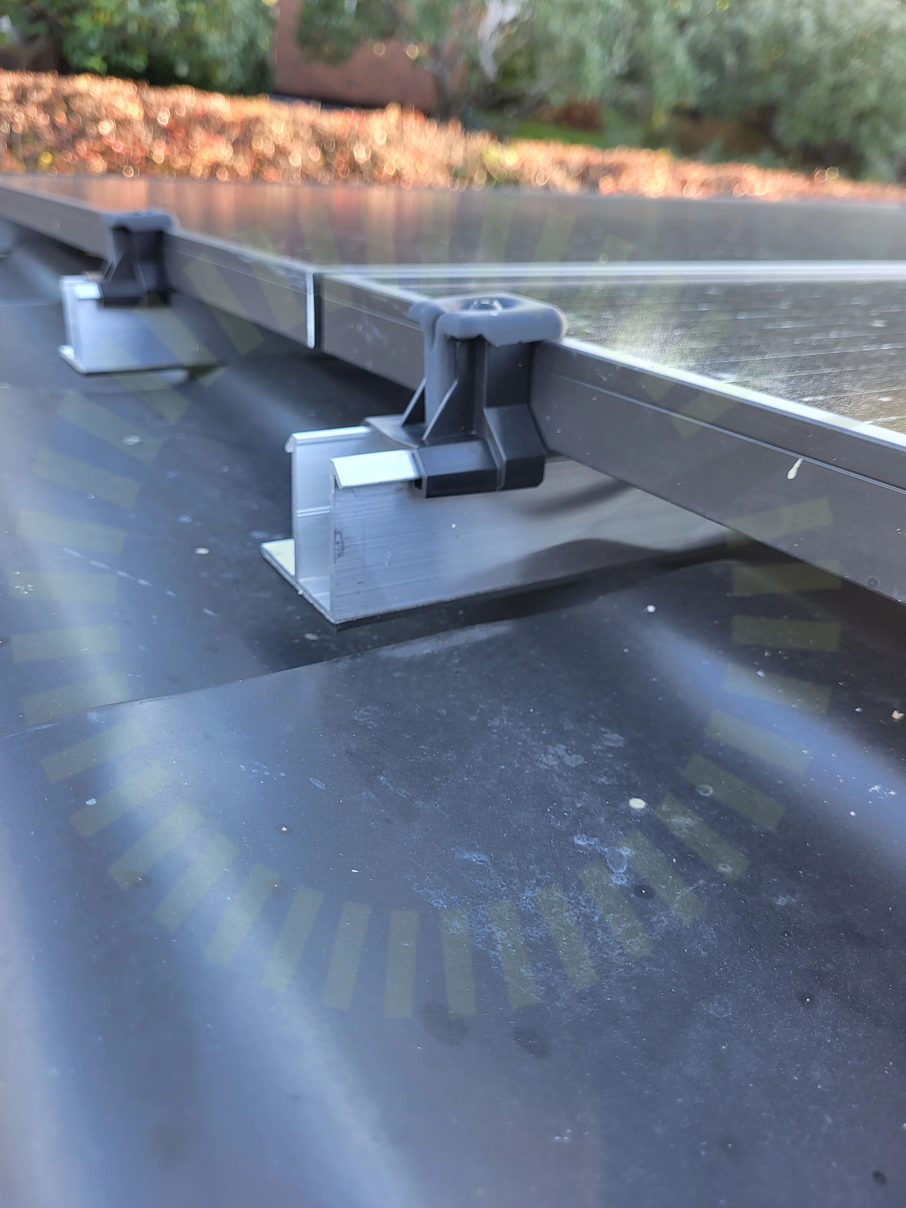 Fästenas placering på skena