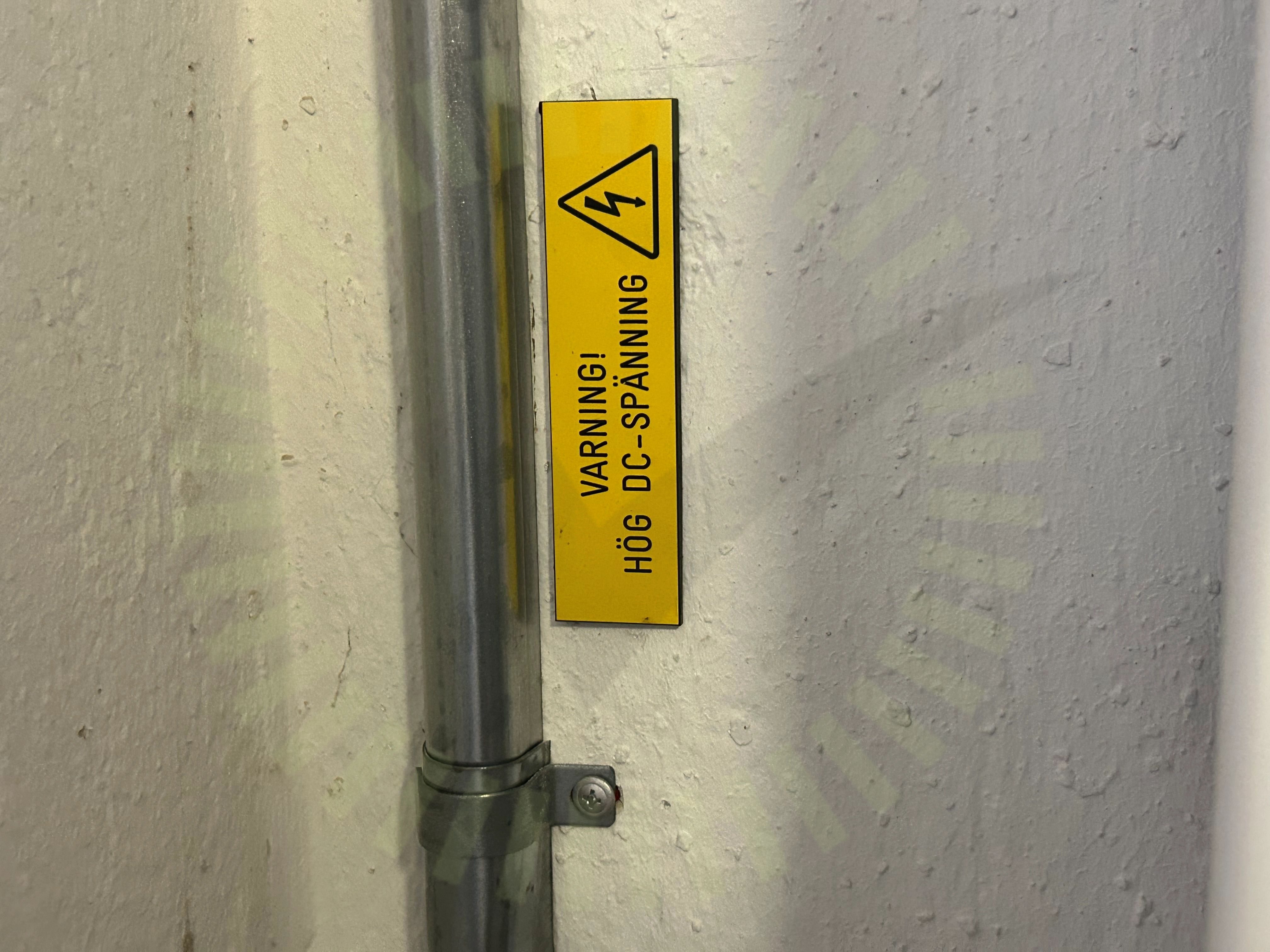 Varning för likspänning
