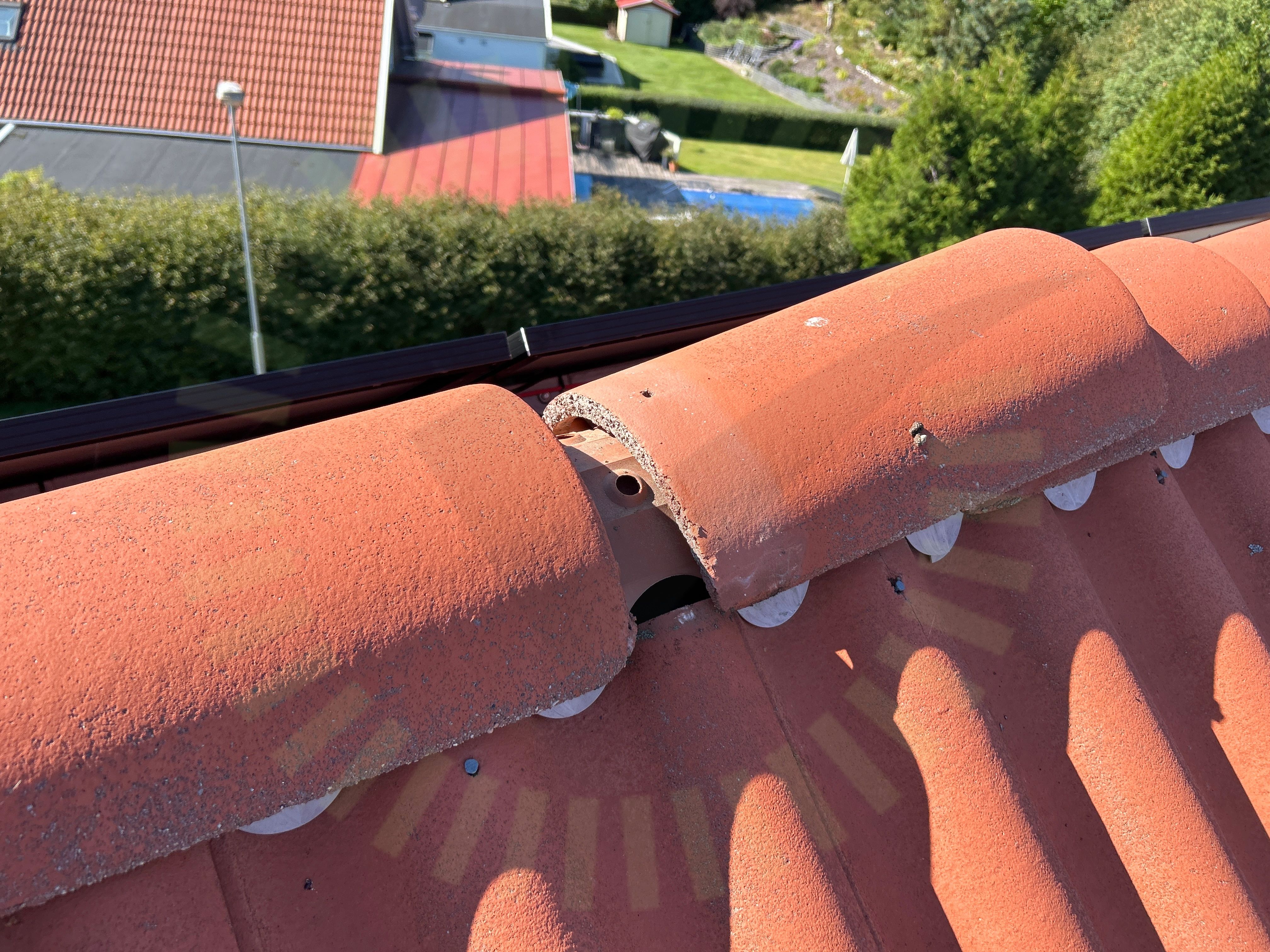 Återställande av takpannor