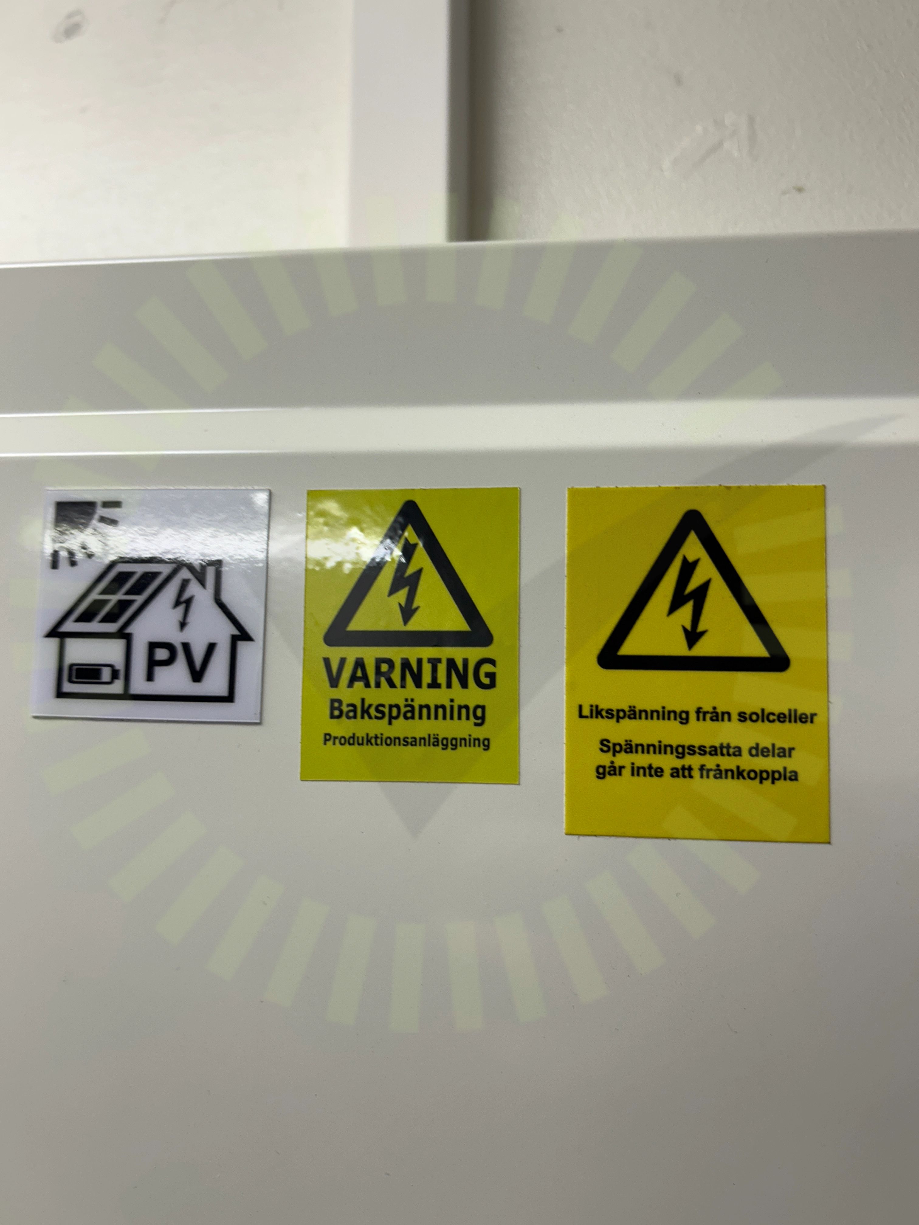 Varning för likspänning
