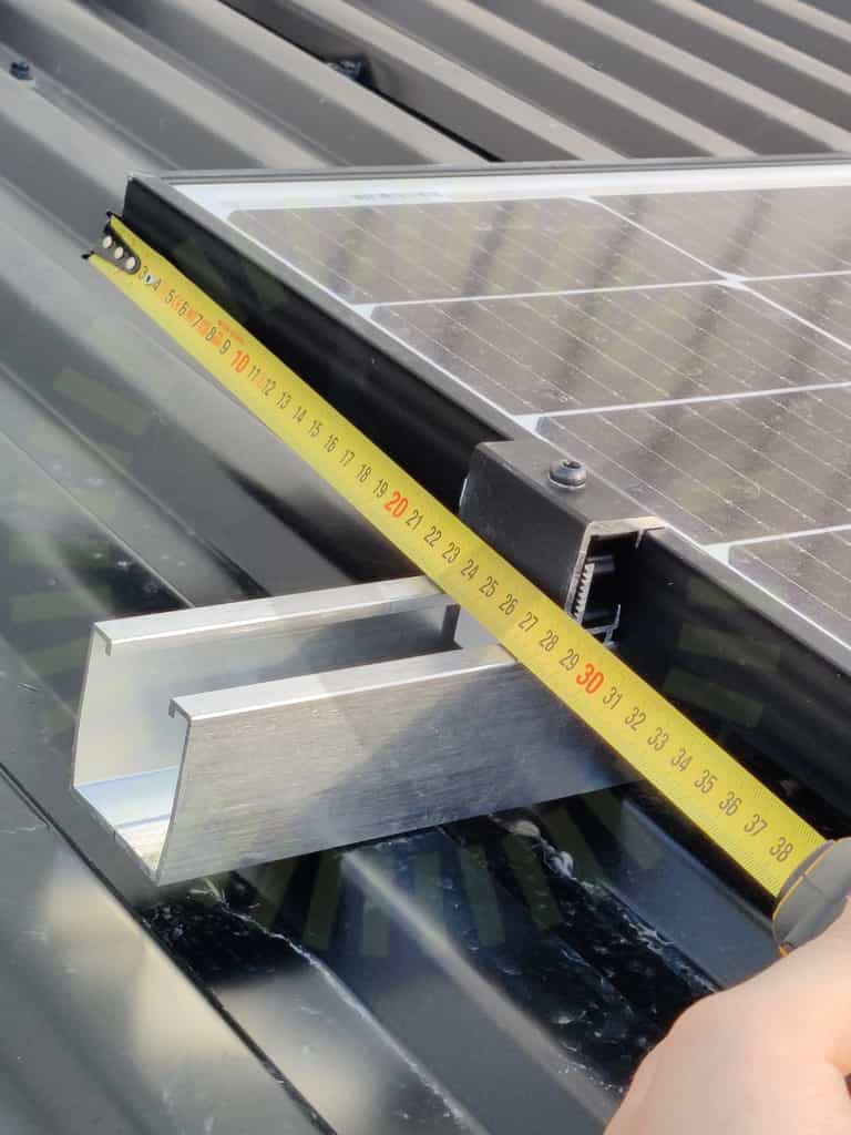 Solpaneler: Fästenas placering